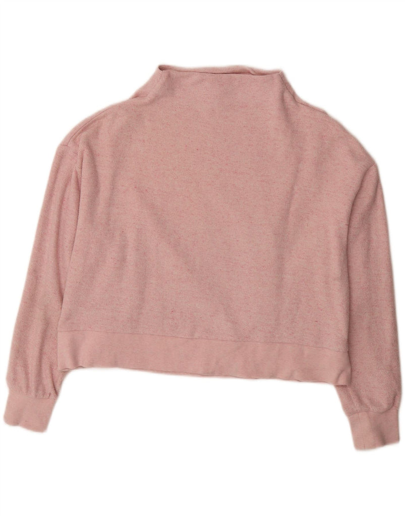 NIKE Womens Therma-Fit Crop Sweatshirt Jumper UK 10 Small Pink Flecked Vintage Nike and Second-Hand Nike from Messina Hembry 