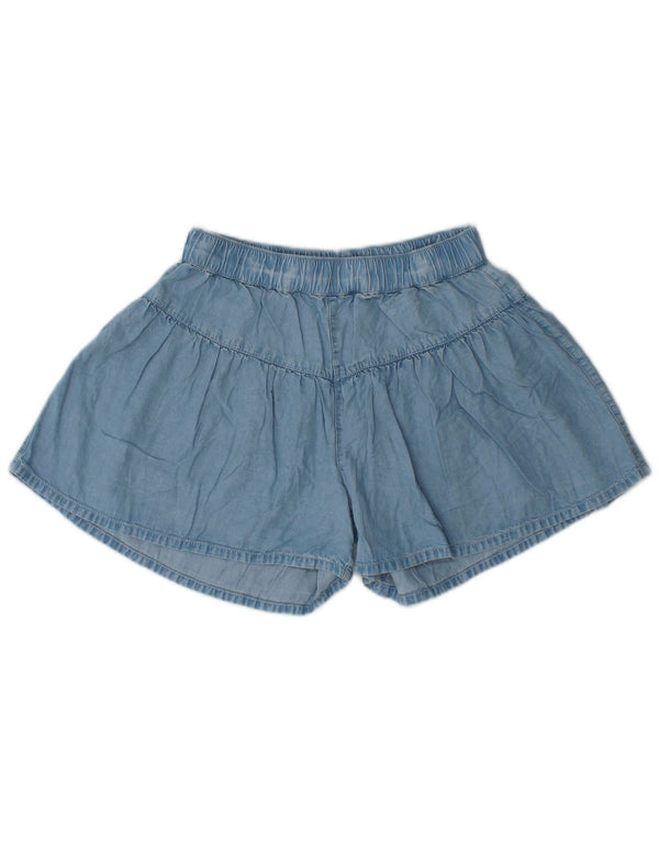 BENETTON Girls Casual Shorts 11-12 Years 2XL W28  Blue Lyocell