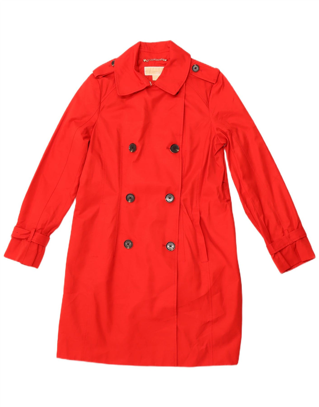 MICHAEL KORS Womens Trench Coat UK 12 Medium Red Cotton