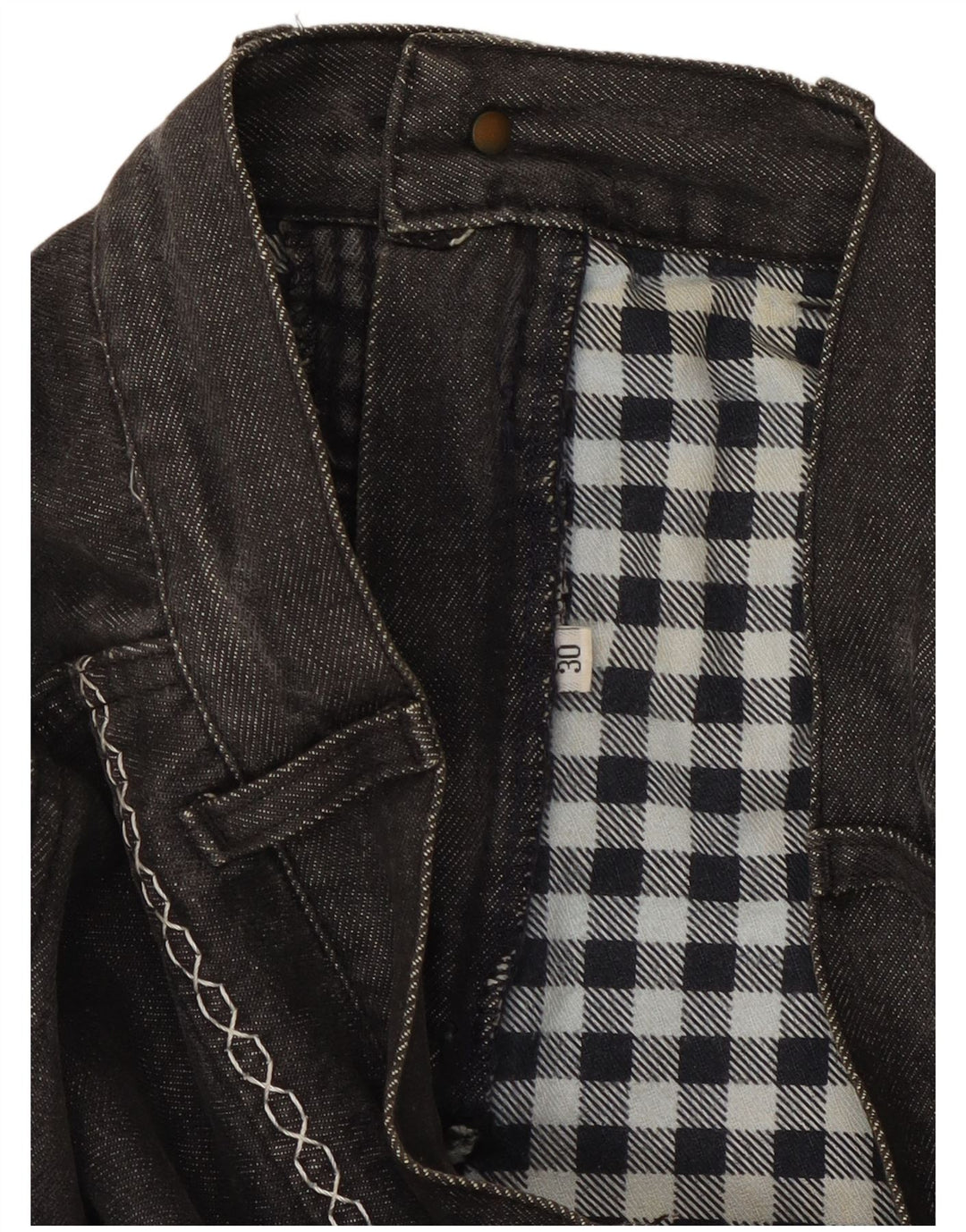 VINTAGE Womens Denim Skirt W30 Medium  Grey