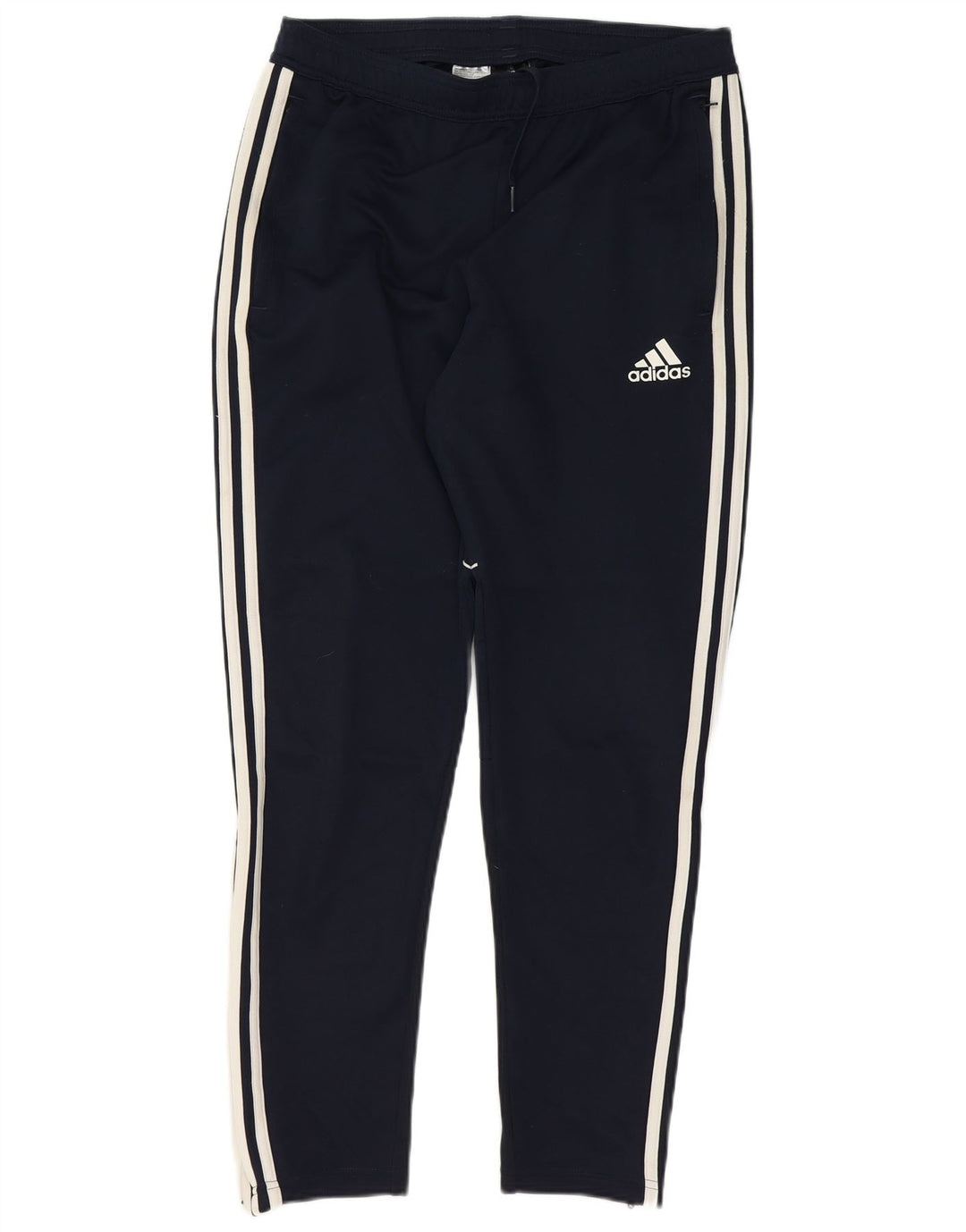 ADIDAS Mens Tracksuit Trousers Medium  Navy Blue Polyester