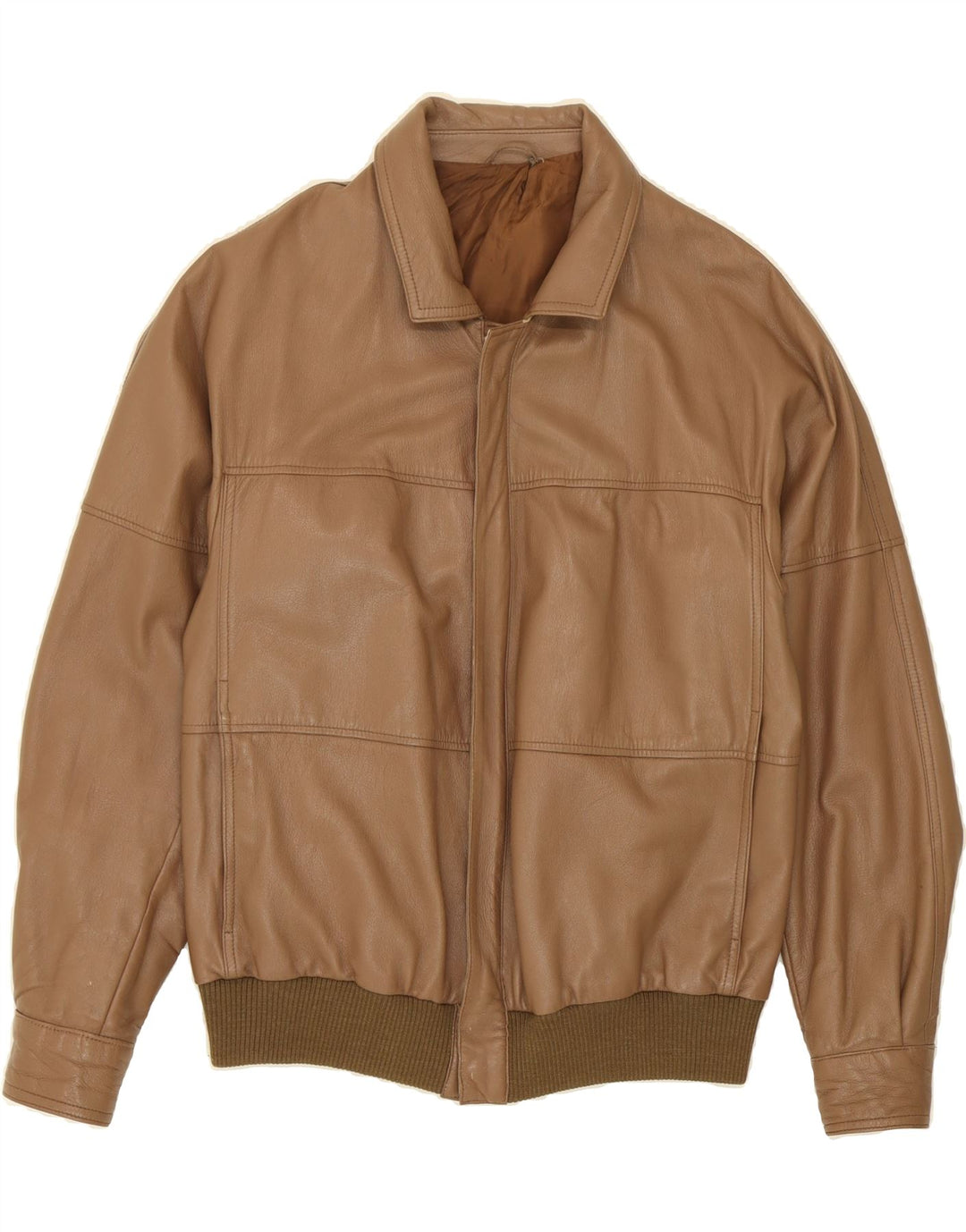 VINTAGE Mens Bomber Jacket IT 48 Medium Brown Vintage Vintage and Second-Hand Vintage from Messina Hembry 