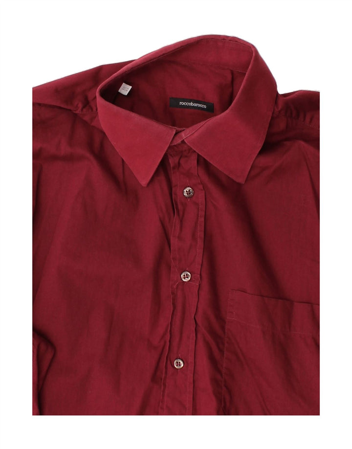 ROCCOBAROCCO Mens Shirt Size 16 41 Large Burgundy Vintage Roccobarocco and Second-Hand Roccobarocco from Messina Hembry 