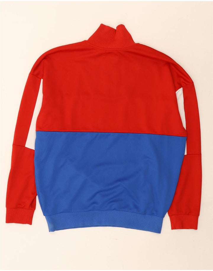 ZARA Mens Zip Neck Sweatshirt Jumper Medium Multicoloured Colourblock