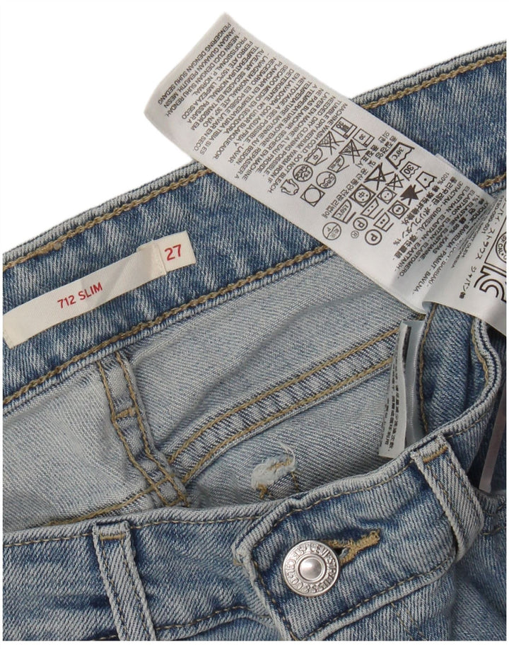 Levi's Womens 712 Slim Jeans W27 L30 Blue Cotton
