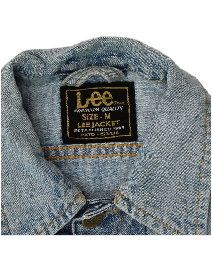 Lee Womens Denim Jacket UK 12 Medium Blue Cotton