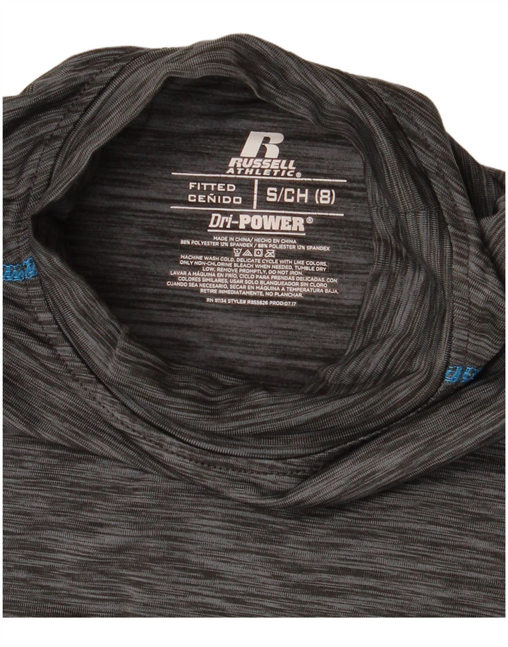 Russell Athletic Boys Top Long Sleeve 7-8 Years Small Grey Flecked