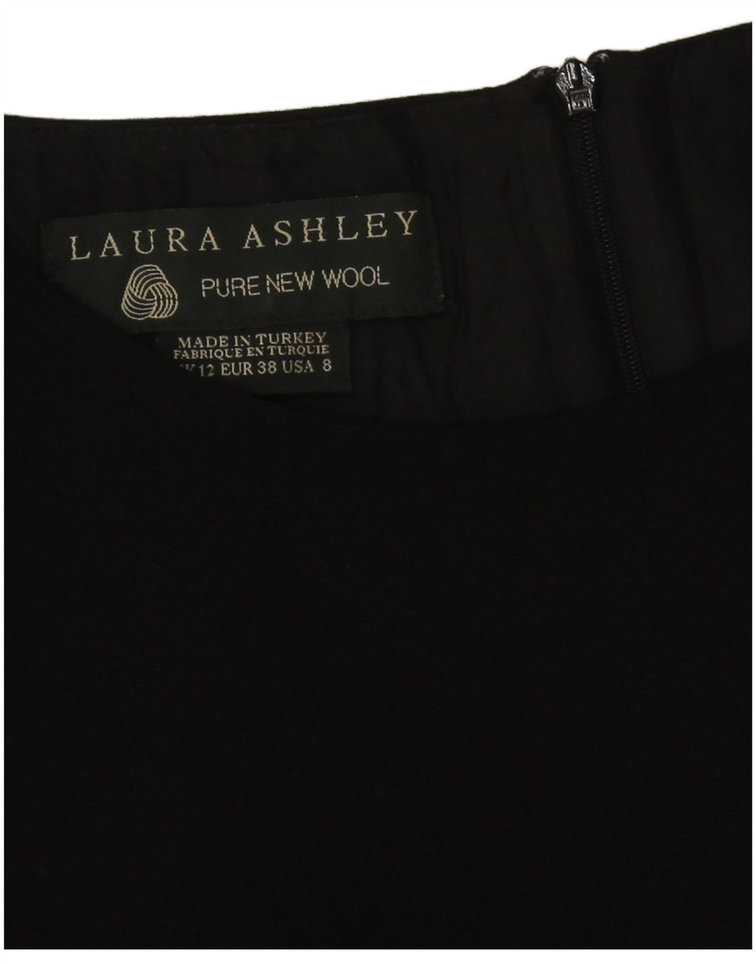 Laura Ashley Womens Sheath Dress UK 12 Medium Black New Wool