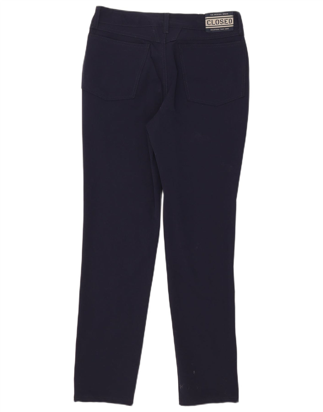Closed Mens Slim Casual Trousers W30 L30 Navy Blue Polyamide