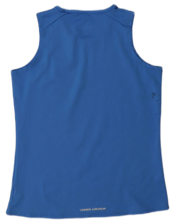 Under Armour Womens Heat Gear Graphic Vest Top UK 14 Medium Blue