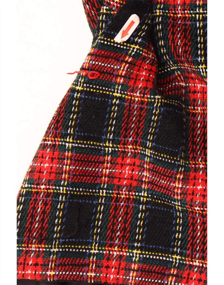 Sag Harbor Womens 4 Button Blazer Jacket UK 12 Medium Multicoloured Check