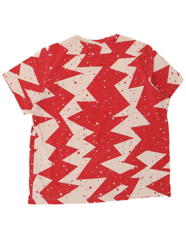 Jordan Mens T-Shirt Top XL Red Geometric Cotton