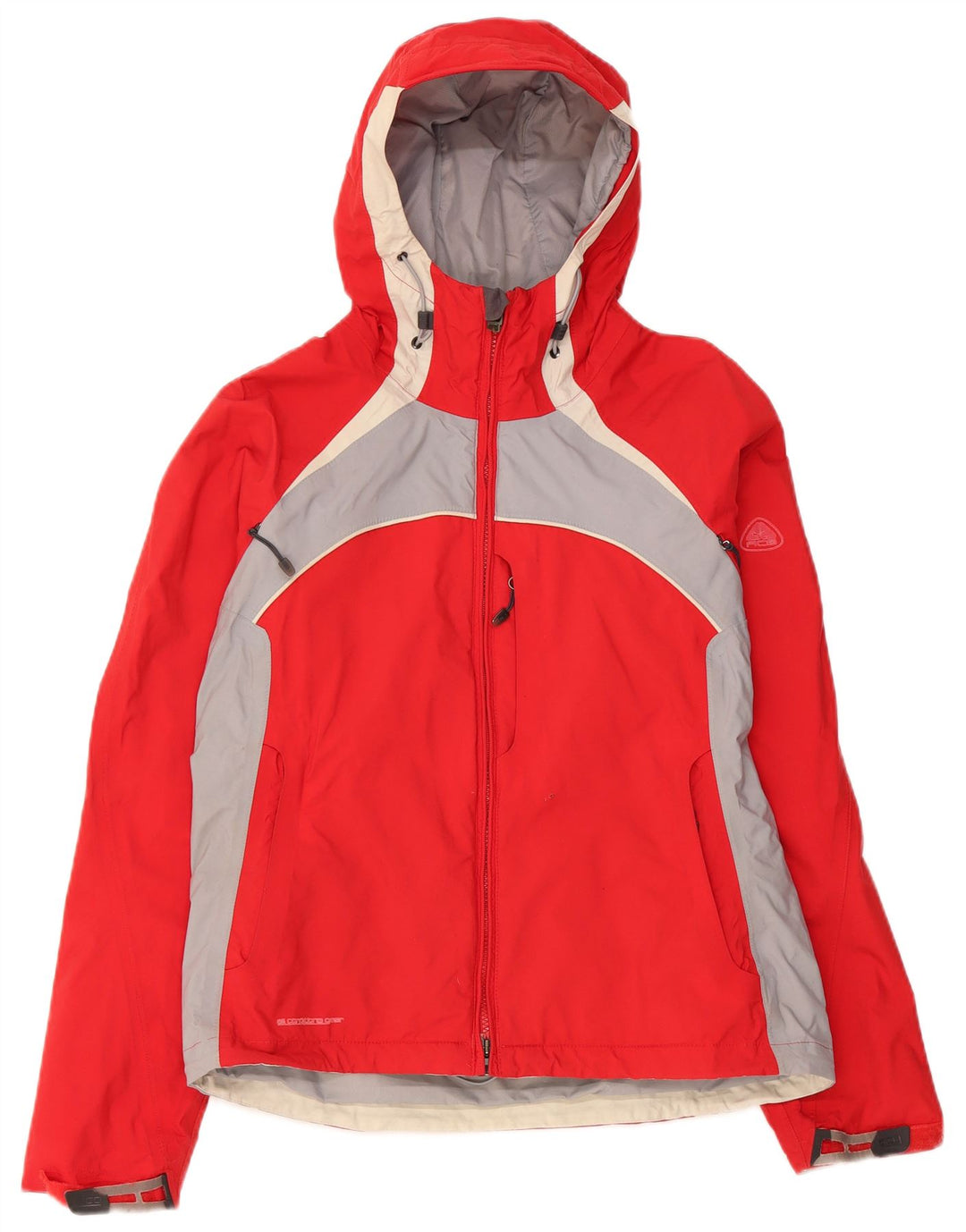 NIKE Womens Storm-Fit Windbreaker Jacket UK 14 Medium Red Colourblock