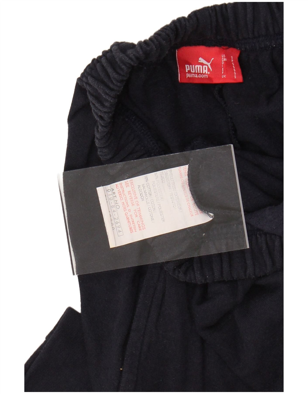 PUMA Womens Tracksuit Trousers UK 8 Small  Navy Blue Cotton