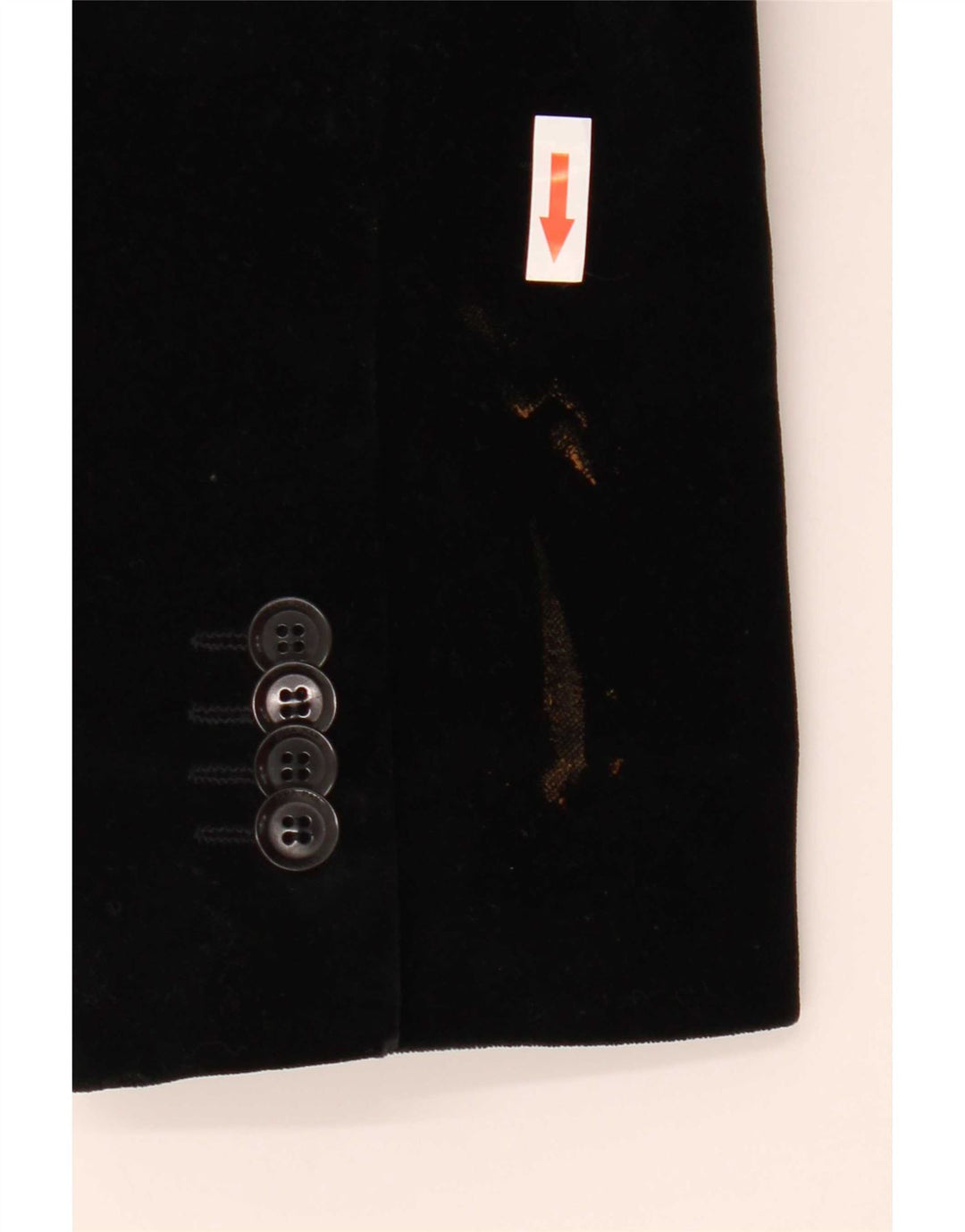 Zara Mens 1 Button Velvet Blazer Jacket EU 52 Large Black Cotton