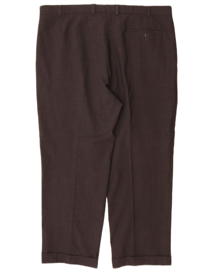 Marks & Spencer Mens Pegged Suit Trousers W40 L29 Grey Polyester