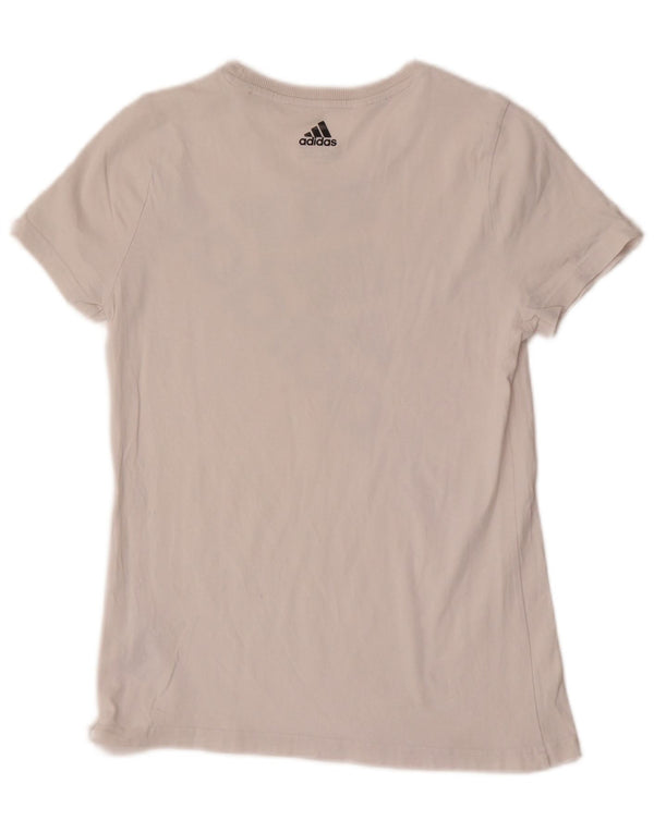 Adidas Boys Graphic T-Shirt Top 14-15 Years White Cotton