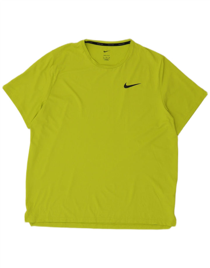Nike Mens Dri Fit T-Shirt Top XL Green Polyester