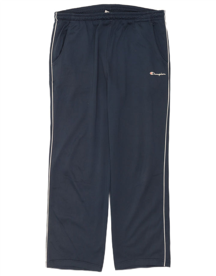 Champion Mens Tracksuit Trousers Large  Navy Blue Polyester
