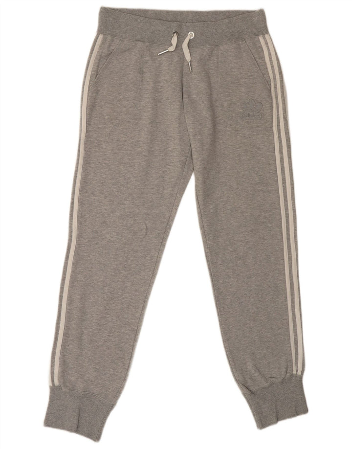 ADIDAS Womens Tracksuit Trousers Joggers UK 16 Large  Grey Polyester