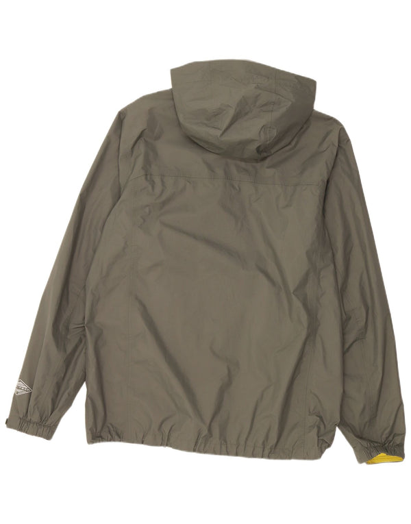 COLUMBIA Mens Omni-Tech Hooded Rain Jacket UK 40 Large Khaki Nylon