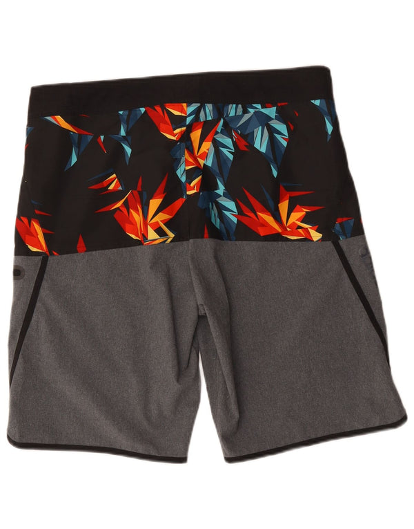 Adidas Mens Swimming Shorts Medium  Grey Geometric Polyester