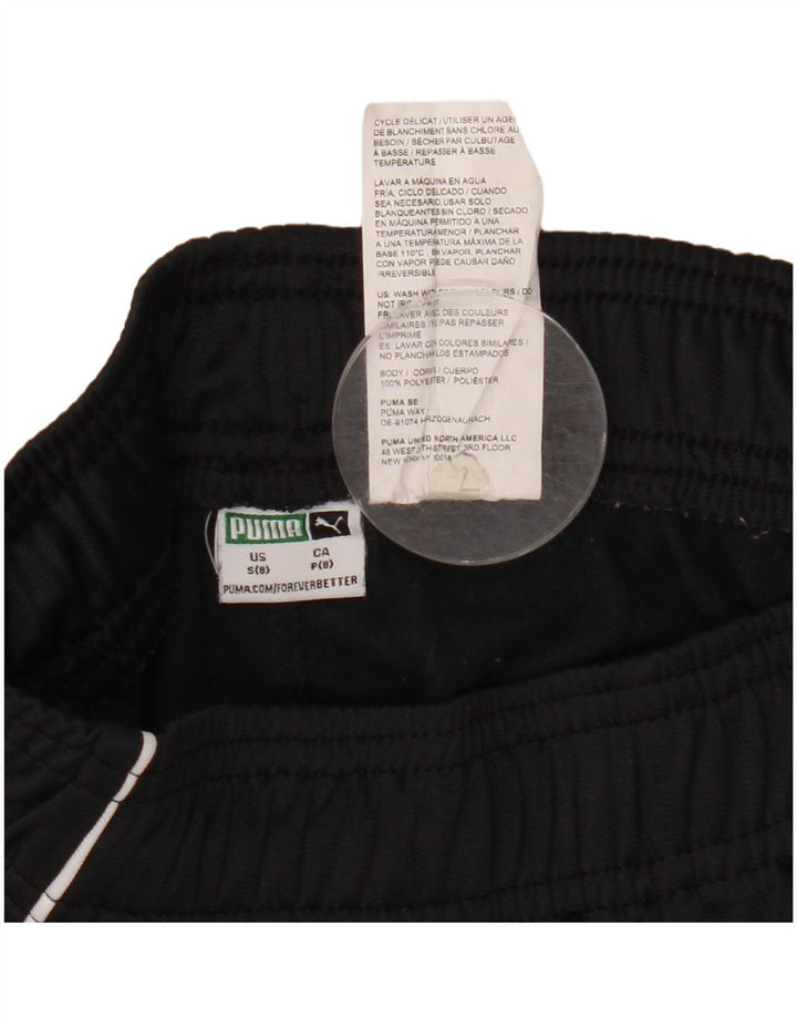 PUMA Boys Tracksuit Trousers Joggers 7-8 Years Small Black Polyester