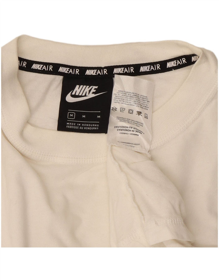 NIKE Mens Graphic T-Shirt Top Medium White Cotton