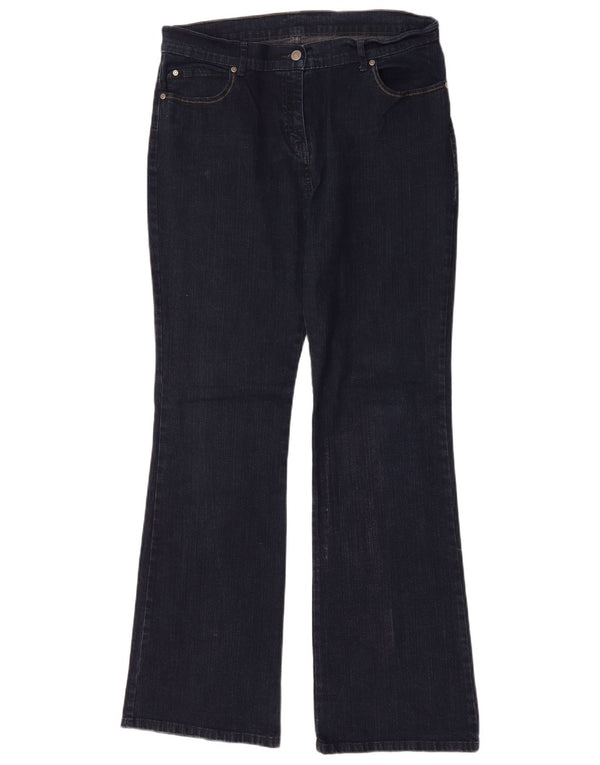 Marks & Spencer Womens Bootcut Jeans UK 18 XL W36 L33 Navy Blue Cotton