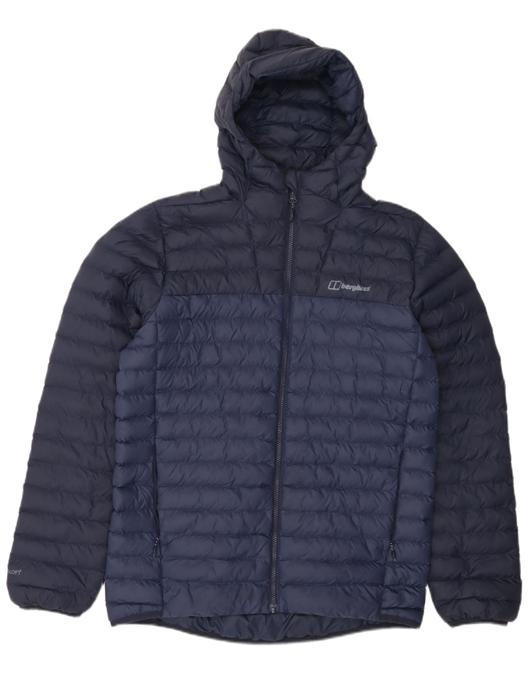 BERGHAUS Mens Hooded Padded Jacket UK 38 Medium Navy Blue