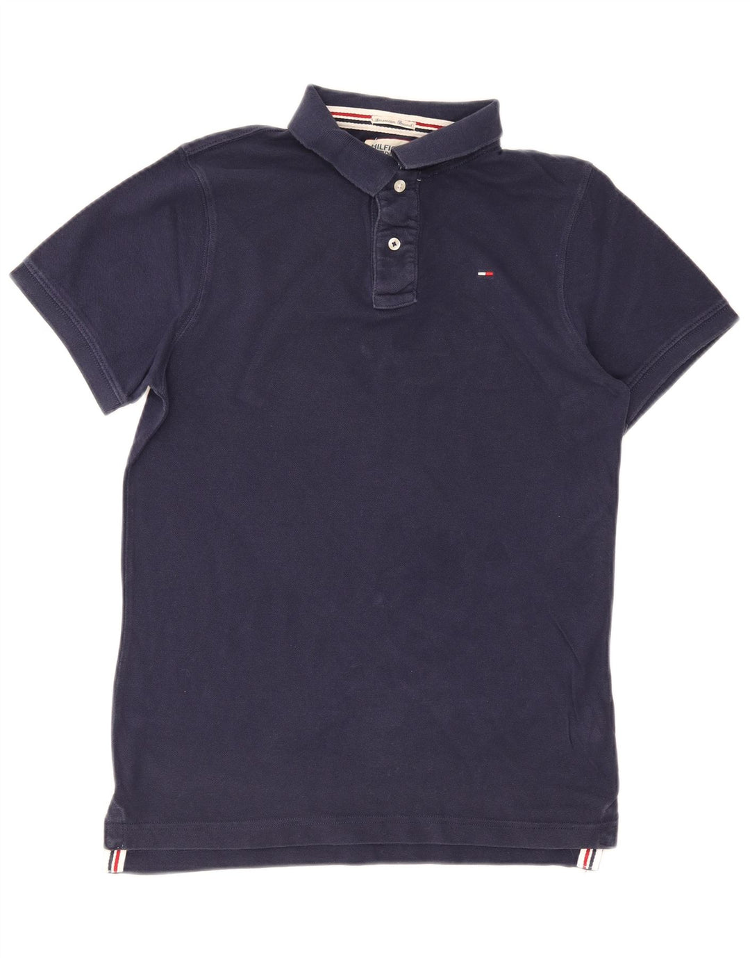 Tommy Hilfiger Mens Polo Shirt Medium Navy Blue Cotton