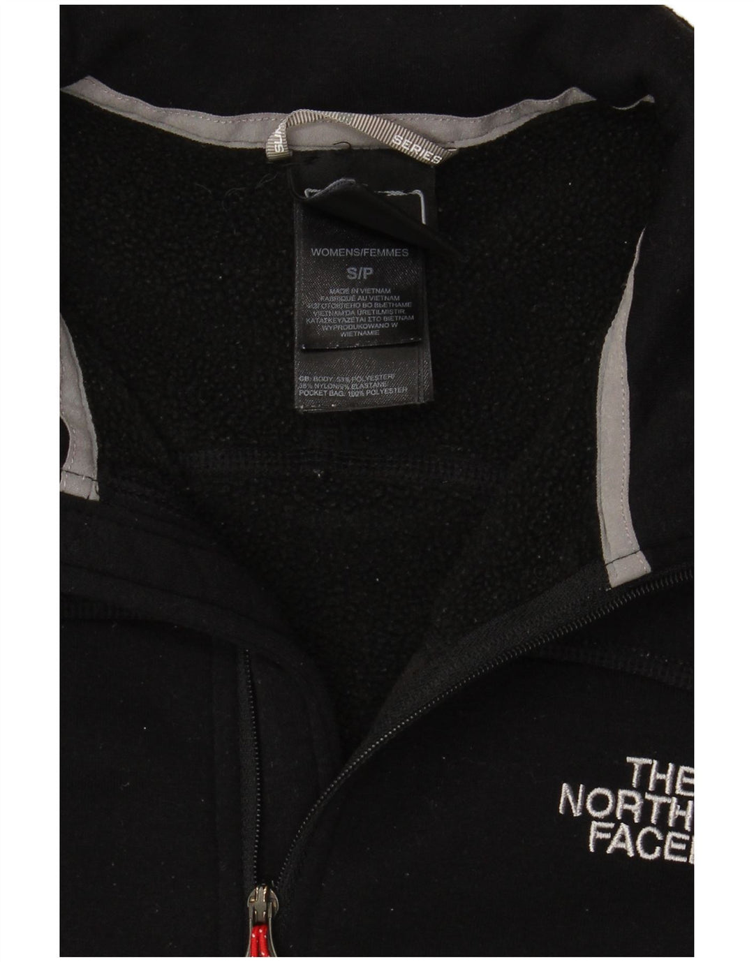 THE NORTH FACE Womens Fleece Jacket UK 10 Small Black Polyester