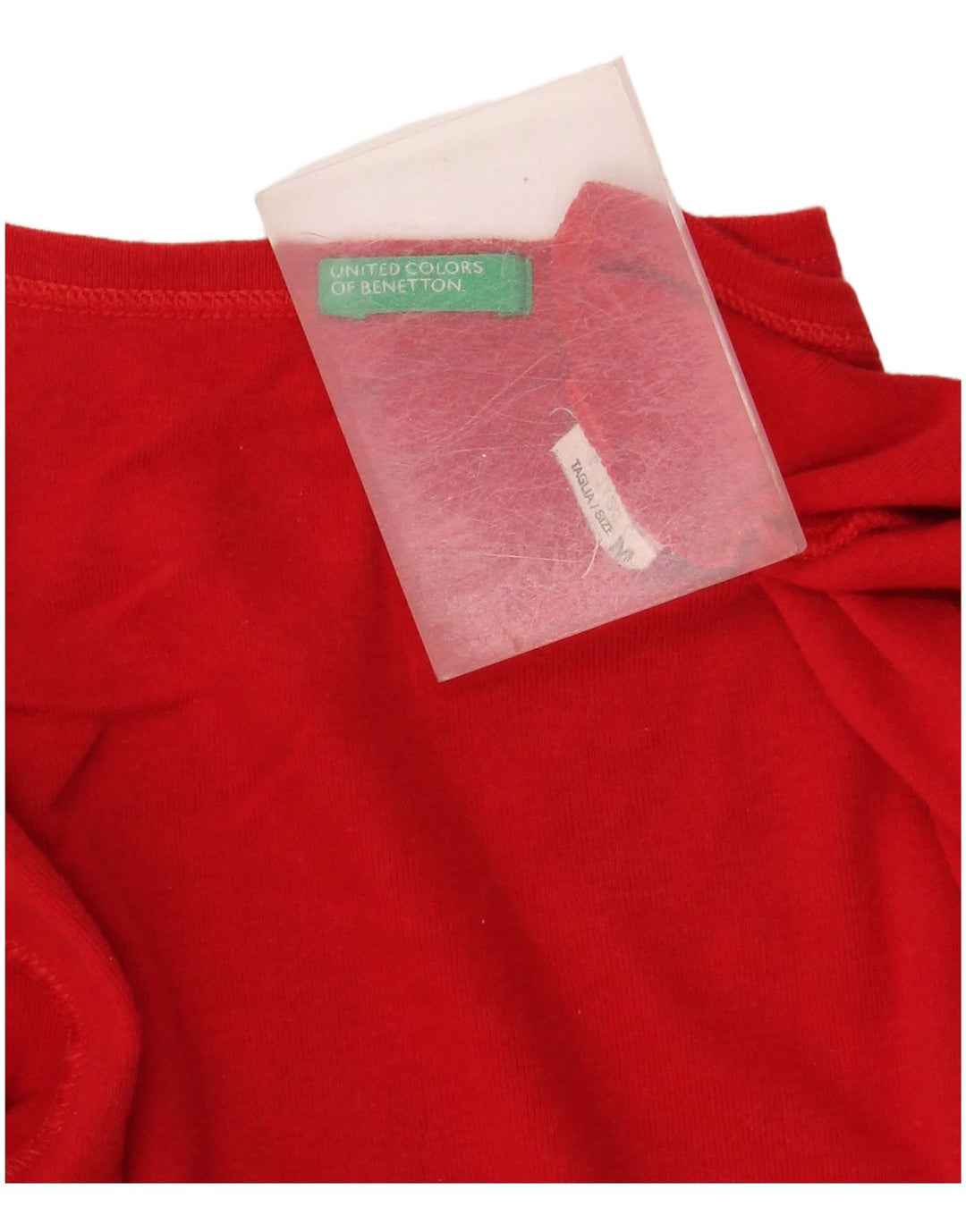 BENETTON Womens T-Shirt Top UK 14 Medium Red