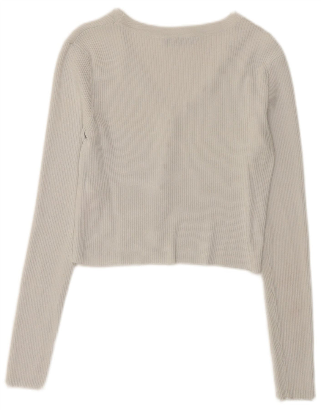 Zara Womens Crop Cardigan Top UK 10 Small White Polyamide