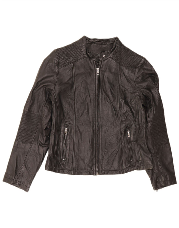 Conbipel Womens Leather Jacket IT 48 XL Black