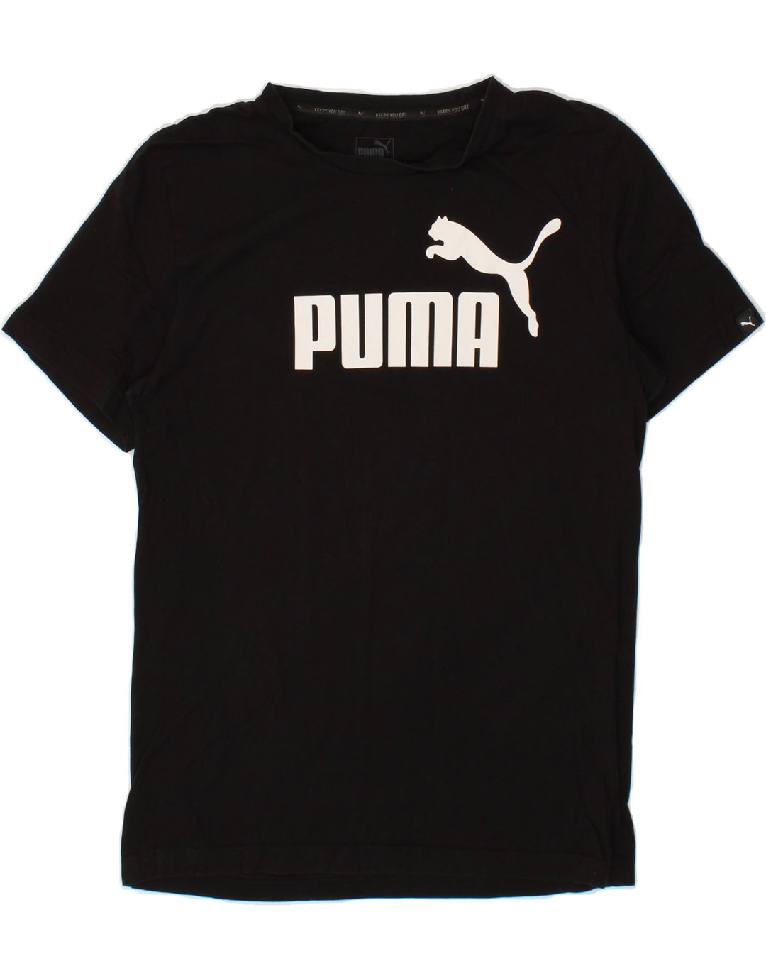 PUMA Mens Graphic T-Shirt Top Medium Black Vintage Puma and Second-Hand Puma from Messina Hembry 