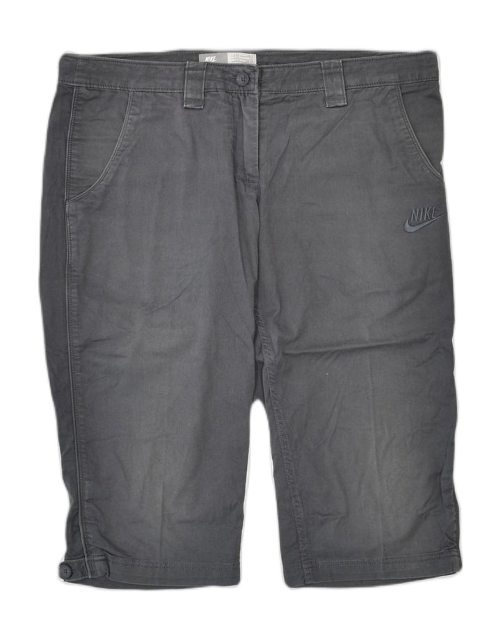 NIKE Womens sportswear Capri Trousers UK 12 Medium W32 L19 Grey | Vintage | Thrift | Second-Hand | Used Clothing | Messina Hembry 
