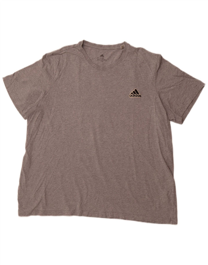 ADIDAS Mens T-Shirt Top 2XL Grey Cotton