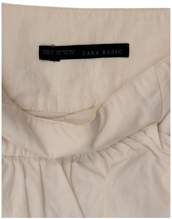 Zara Womens Tiered Skirt XS W24  White