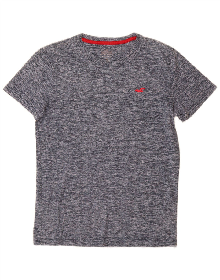 HOLLISTER Mens T-Shirt Top Small Navy Blue Flecked Cotton