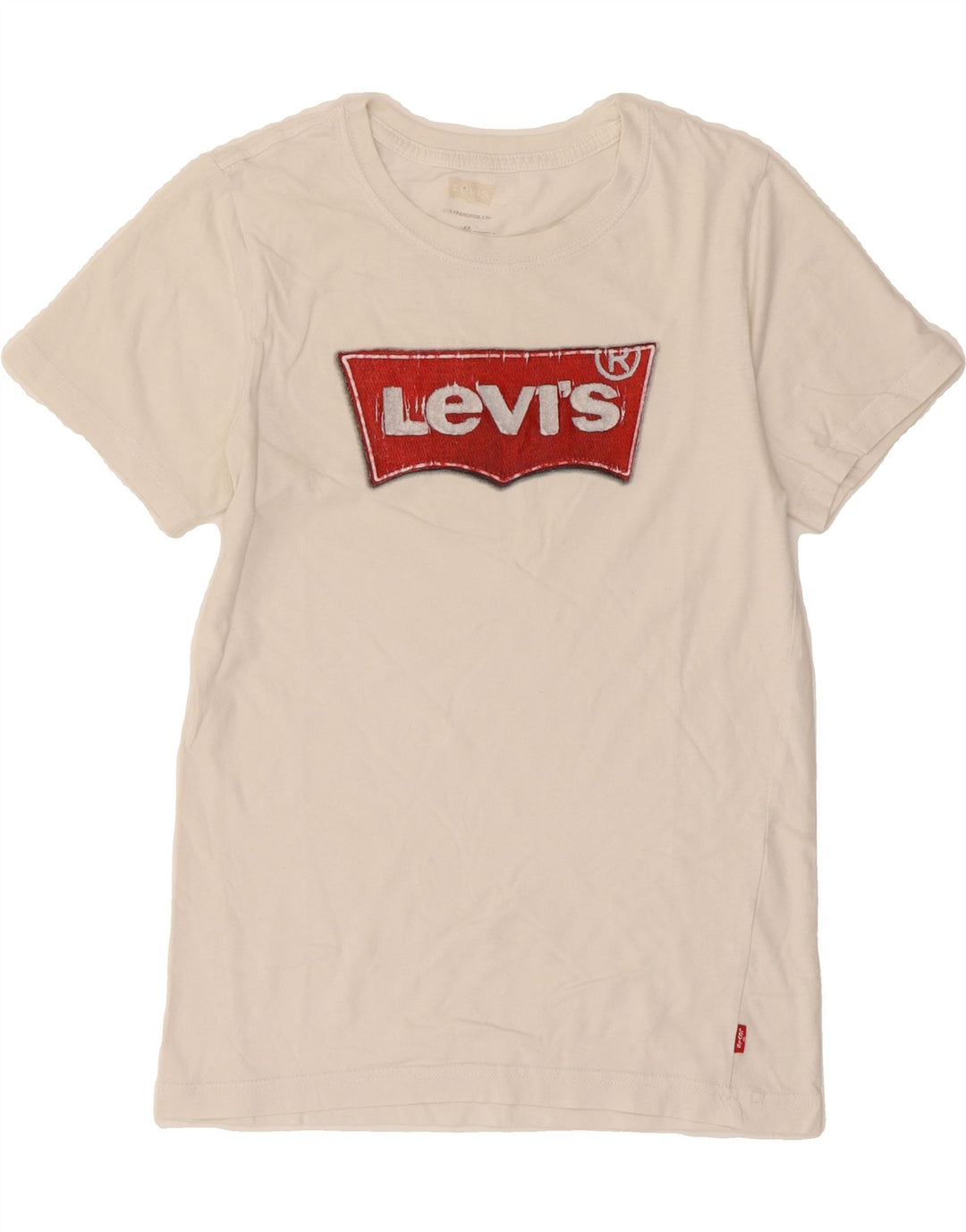 LEVI'S Boys Graphic T-Shirt Top 13-14 Years White Vintage Levi's and Second-Hand Levi's from Messina Hembry 