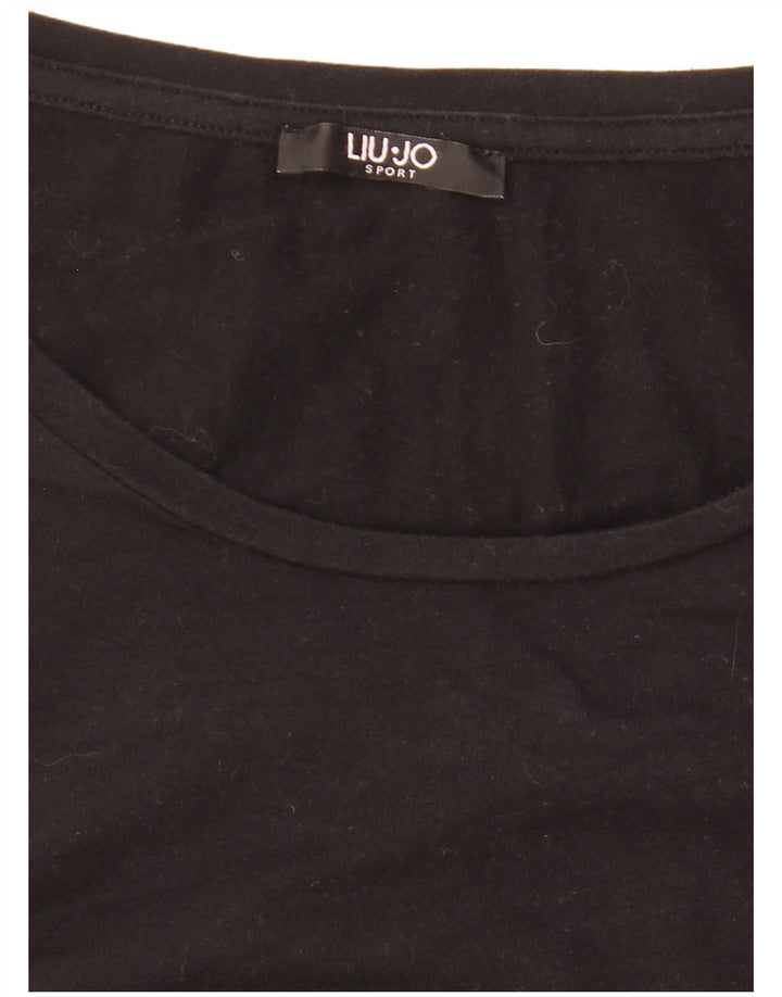 Liu Jo Womens Top Long Sleeve UK 12 Medium Black