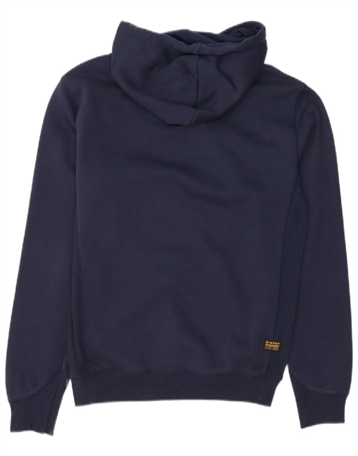 G-STAR Mens Hoodie Jumper XS Navy Blue Cotton