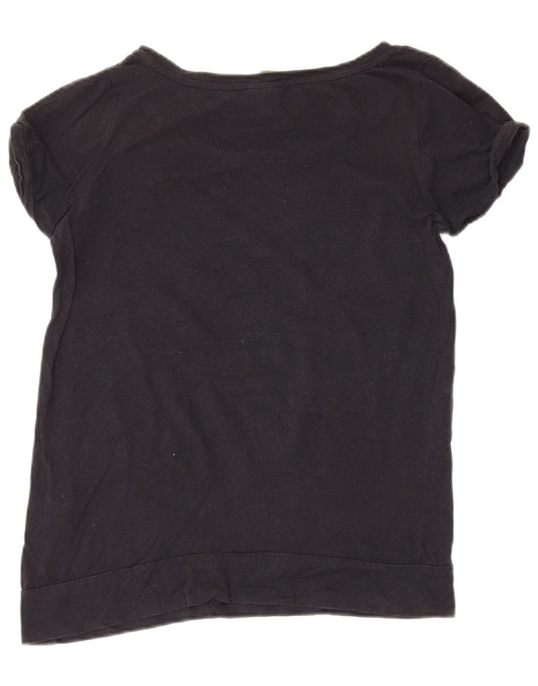 Roxy Womens Graphic T-Shirt Top UK 12 Medium Black