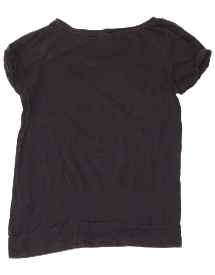 Roxy Womens Graphic T-Shirt Top UK 12 Medium Black