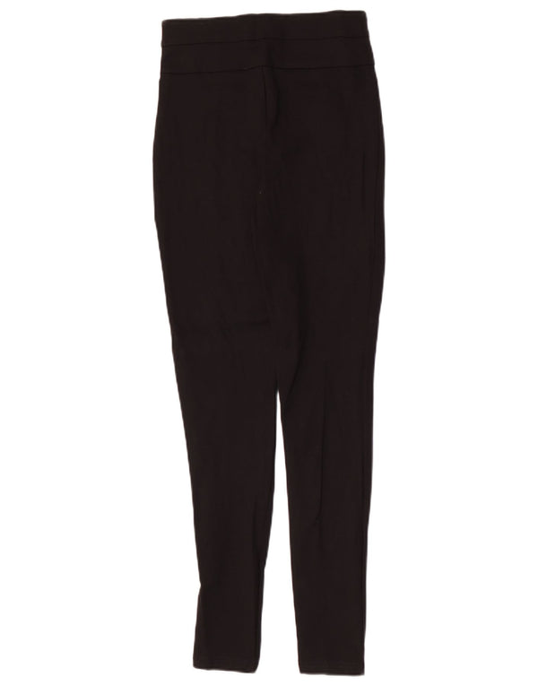 Zara Womens High Waist Skinny Trousers XS W24 L27 Black Viscose