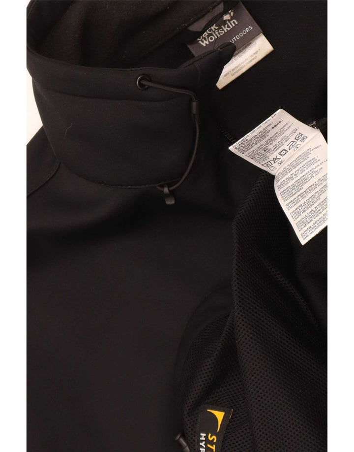 Jack Wolfskin Mens Windbreaker Jacket UK 48 2XL Black Polyester