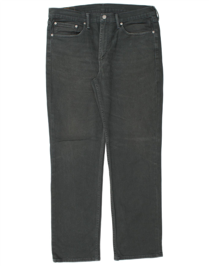 LEVI'S Mens 514 Straight Jeans W36 L32 Black Cotton