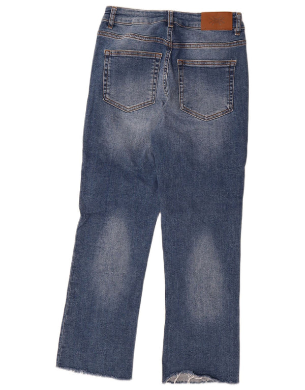 Benetton Womens Straight Jeans W28 L28 Blue Cotton