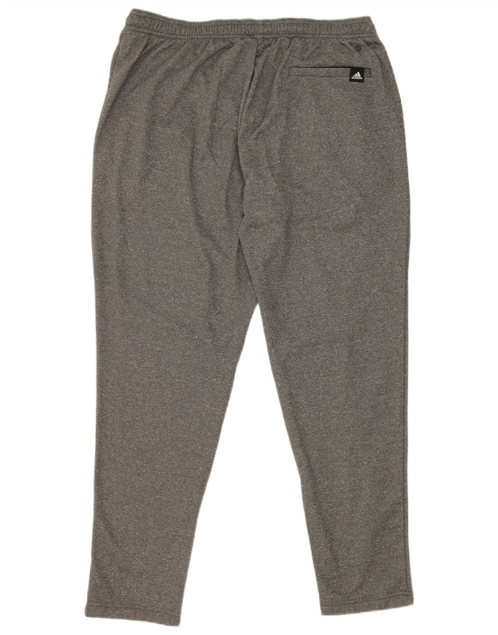 Adidas Mens Tracksuit Trousers XL Grey Flecked Polyester